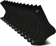 [Calvin Klein] Men's Dress Socks - Lightweight Cotton Blend Crew Socks (8 Pairs)