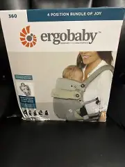 Ergobaby 360 Bundle of Joy 4 Position Baby Carrier - Grey (BCII360AGRYV3) New