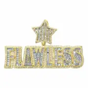 Gold Enamel Baguette FLAWLESS Charm Mens Pendant