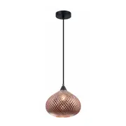 RICTUS Copper Wine Glass Shape With Quadrilateral Segments 1 Light Pendant - RICTUS1