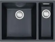 [FRANKE] Kitchen Sink Made of Tectonite with Single and a Half Bowl Sirius SID 160-onyx 125.0331.037, Onyx, 560 x 440 Month
