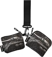 [XYMZR] Mini Zip Around Wristlet keychain Wallet Tank Steampunk for Women Personalized Pattern Detachable Dual Pouch Wristlet Portable Wallet Phone Coin Purse, Multi-colored, One Size