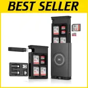 Efficient 3-in-1 SD Card Reader Case with High-Speed USB C & Multi Adapters
