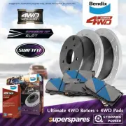 Bendix Front ULT4WD Rotors + 4WD Pads for Isuzu D-MAX TFR TFS 07-12 280mm vented (for: Isuzu)