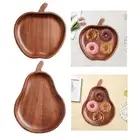 Wood Dish Wood Plate Tableware Smooth Edge Organizer Wooden Tray for Coffee