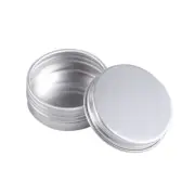 15 Ml Round Aluminum Box Travel Cream Container Jars Empty with Lids