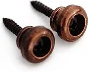 Guyker Bronze Guitar Strap Lock Button - 2Pcs Security Straplock Quick Release Strap Retainer System Replacement for Electric Guitar Bass, HE007