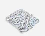 NEW Vera Bradley Fleece Travel Blanket Mini Sketched Medallion Pillow 60"x 45"