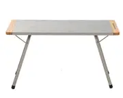 BLACKDEER Border Stainless Steel Side Table – Portable Outdoor Folding Table with Bamboo Accents