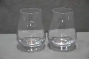 2x Glenfiddich Spey Dram Nosing Glass Whisky Tumbler Stag Copper Logo 10cl 100ml