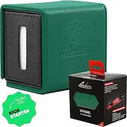 Quiver Time Citadel Green Deck Block for Magic: the Gathering Cards and other TCG Games - Premium Commander Deck Box, 100+ Card Storage Box for Cards, Dice & Tokens, Custom Divider, Magnetic Closure