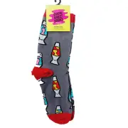 Women Boy Sock OOOH GEEZ! Lava Lamp Hippie 60's Woodstock Flower Child NWT NEW
