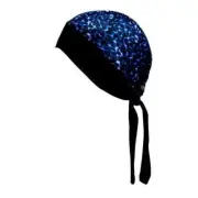 Blue Mini Flame Head Wrap * Best Stretch Breathable Headwrap * Harley DO RAG