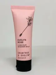 Crabtree & Evelyn Luscious Shower Milk Evelyn Rose Travel Size, 0.5oz