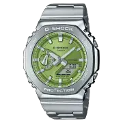 G-Shock G-Steel 2100 Series Green Dial Stainless Steel Watch GM2110D-3A
