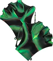 Baluue Swimming Webbed Gloves, 1 Pair Silicone Swim Paddles Swimming Webbed Gloves for Swiming Supplies Black