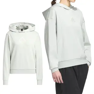 Adidas City ESC Hoody 女 灰色 休閒 冬季 舒適 長袖 連帽 帽T 長袖 IP7077