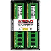 A-Tech 32GB 2x 16GB 1Rx4 PC4-23400R DDR4 2933MHz ECC REG RDIMM Server Memory RAM