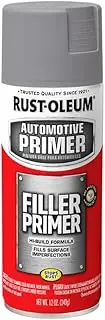 Rust-Oleum Automotive Filler Primer Spray Grey 312g - Hi-Build Formula, Fills Imperfections, Enhances Topcoat Adhesion & Appearance, Any Angle Spray with Comfort Tip, Idea for Metal, Wood & Fiberglass