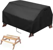 Topcover 38 Inch Picnic Table Cover, Waterproof Patio Camping Table Cover for Kids Outdoor Picnic Table Bench Set - 38"L x 38"W x 19.5"H