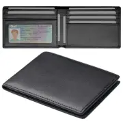 Genuine Leather Slim Wallet for Men, Thin RFID Blocking Bifold Mens Wallet Fr...
