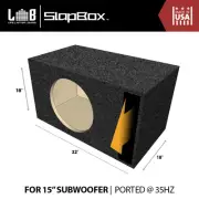 Custom-Vented Subwoofer Box Enclosure for 15” Car Sub Woofer (3.70 cu ft @ 35Hz)