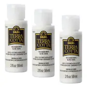 3x Plaid FolkArt Terra Cotta 59ml Acrylic Art Paint Adobe White Textured Finish