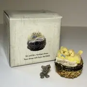 Boyds Bears Treasure Box Mr & Mrs Nestling's Tweet Home Nester McNibble Trinket
