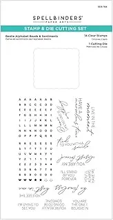 [Spellbinders] Bestie Alphabet Beads & Sentiments Clear Stamp & Die Set from The Beads of Friendship Collection