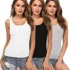 Camisoles for Women with Built in Bra,Basic Underwear Cami Top,Comfortable Pa...