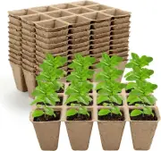 144 Cell Seed Starter Tray Kit 12PCS X 12 Cell Seedling Trays Paper Peat Pots Or
