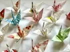 Origami Crane Wedding Favours, Paper Crane Decorations （Set of 7 Cranes：10 USD)