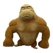 Squishy Monkey Anime Figurine Latex Monkey Gorilla Toy Jungle Animal Figurine, Adults Squishy Gorilla Stress Toy Yellow