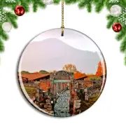 Italy Naples Vesuvius Volcano Pompeii Christmas ornament city travel souvenir
