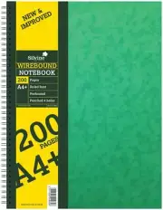 A4+ TWIN WIRE HARDBACK NOTEBOOK, PRODUCT RANGE NOTEBOOK, W FOR SILVINE