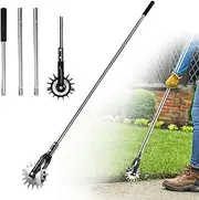 Wheel Rotary Edger, Manual Lawn Edger with 3 Sections Stainless Steel Handle(100/135/170cm), Rotary Grass Edger Tool with Wheel, Lawn Edger Tool for Garden, Sidewalk, Driveway, Yard