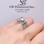 SEMI MOUNT ENGAGEMENT RING BAGUETTE DIAMONDS 1.29CT IN 18K WHITE GOLD