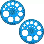 2 Pcs 360 Degree Circular Plastic Protractor Circle Maker Ruler Colorful Templat