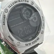 Casio MWD100H-1BV, Illuminator, Black Resin, 5 Alarms, 10 Year Battery, Chrono
