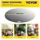 Round 40 Inch Fire Pit Lid Stainless Steel Spark Screen Cover 3mm Thick