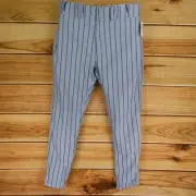 Russell Athletic Baseball Pants Mens 36 Gray Blue Striped Dri-Power Sports NWT