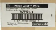 CASE OF 8 BOXES OF 100 BUCHANAN WT51-1/100 WING TWIST Wire Nut Connector Yellow
