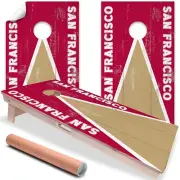 San Francisco Football Tailgating Cornhole Board Wraps and Decals Vinyl Sticker