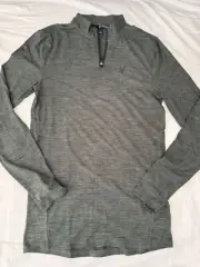 Spyder Active Men's 1/4 Zip Long Sleeve Lightweight Pullover Size M Olive