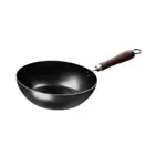 Small Wok Pan Sturdy Flat Bottom Chinese Wok for Induction Cooker Gas
