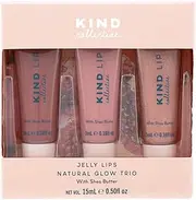 The Kind Collective Jelly Lips Lip Gloss Trio with Shea Butter 15 ml, Natural Glow