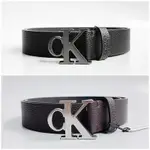 美國百分百【全新真品】CALVIN KLEIN 皮革 皮帶 腰帶 配件 CK 荔枝皮 黑色 咖啡 37MM BH42