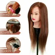 Professional Manequin head Human Hair Barber Practice Hairstyle Hairdresser #ex