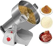 Commercial Electric Grain Grinder Mill,Herb Grain Spice Grinder Stainless Steel Grinding Machine 180° Swing Type Grain Mill for Kitchen