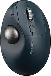 Kensington Pro Fit Ergo TB550 Trackball Mouse, Rechargeable Battery, Wireless Bluetooth Mouse, Ergonomic 34mm Trackball with 4D Scroll Ring, Made of up to 51% Recycled Plastic (K72196WW)